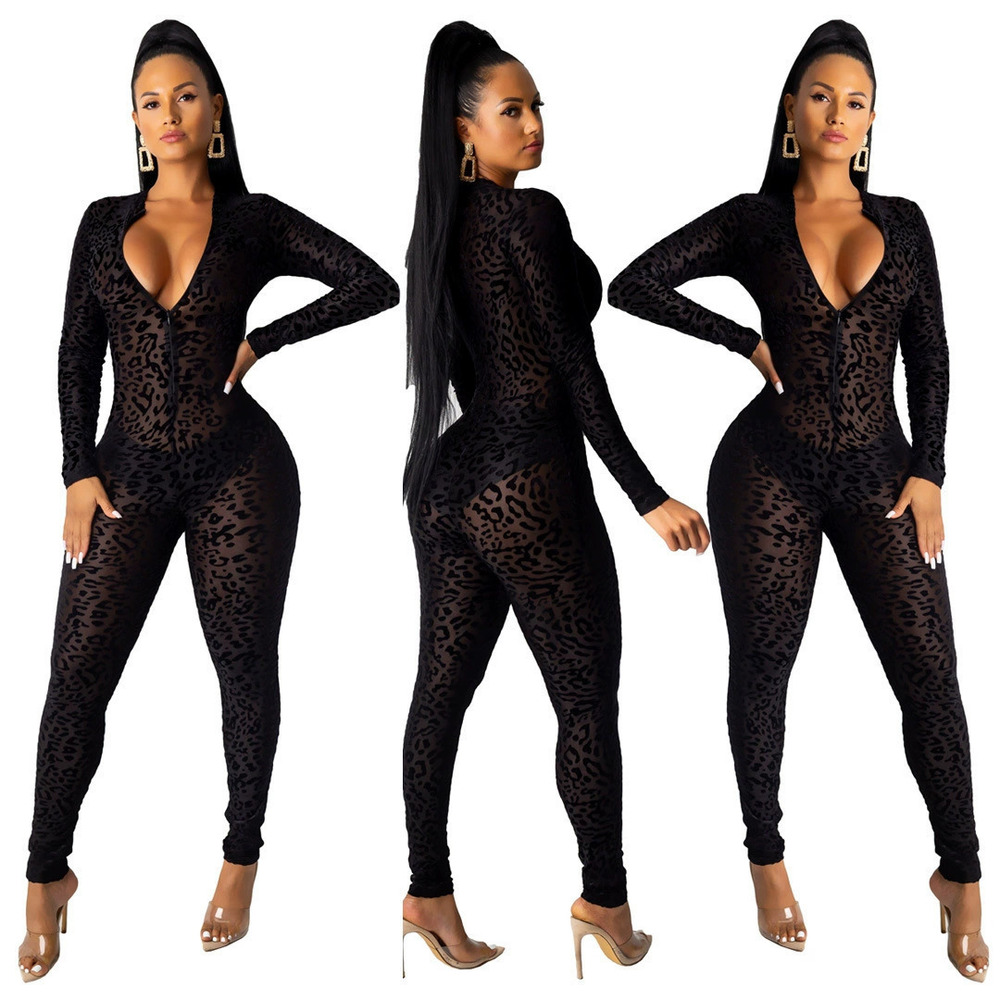 Zara Sheer Flocked Long Sleeve Bodysuit